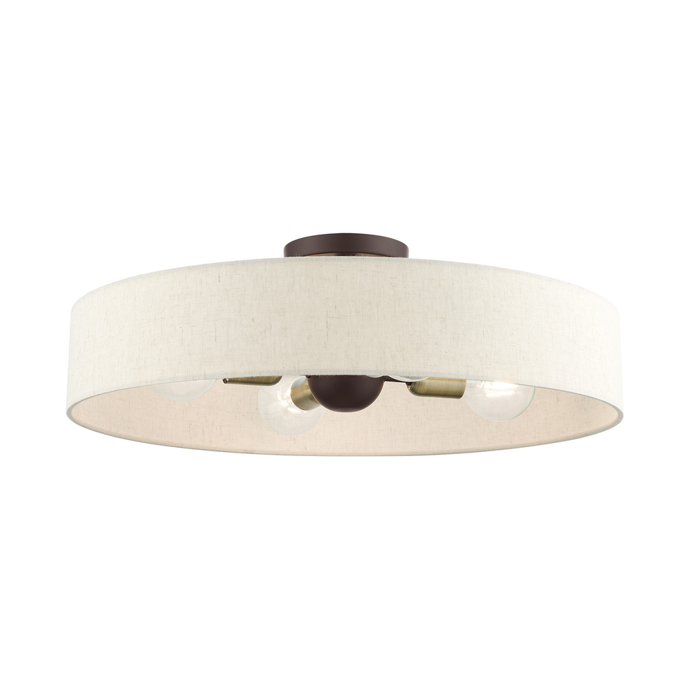 4 Lt Bronze Semi Flush Mount