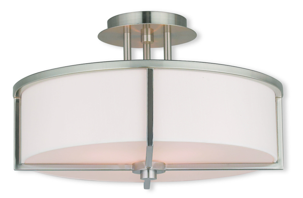 3 Light Brushed Nickel Ceiling Mount