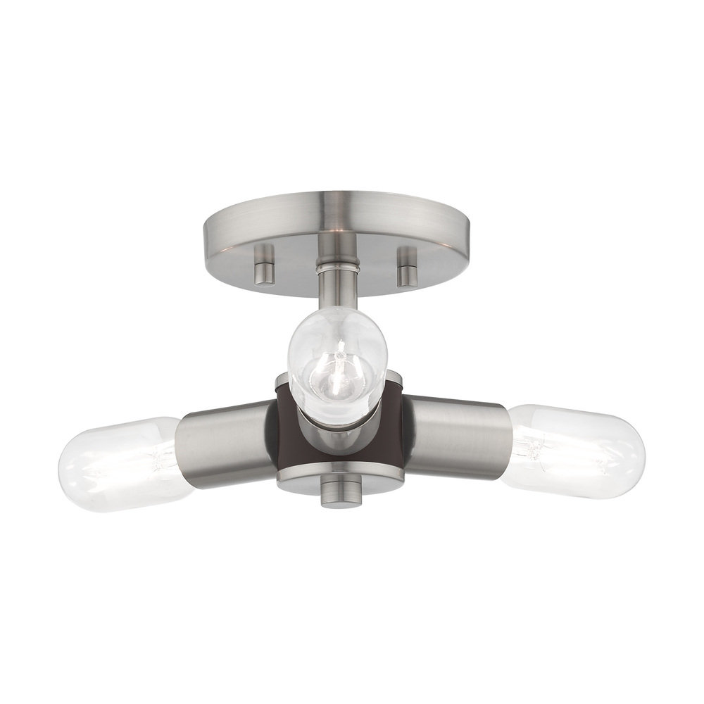 3 Lt Brushed Nickel Ceiling Mount