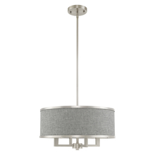 Livex Lighting 60424-91 - 4 Lt Brushed Nickel Pendant Chandelier