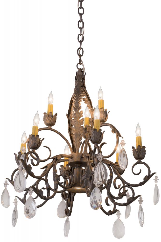 26"W New Country French 9 LT Chandelier