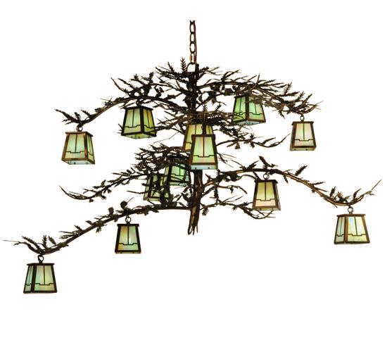 50" Wide Pine Branch Valley View 12 Light Chandelier