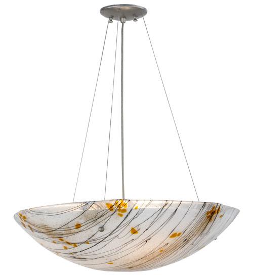 24" Wide Metro Fusion Ramoscelli Glass Inverted Pendant