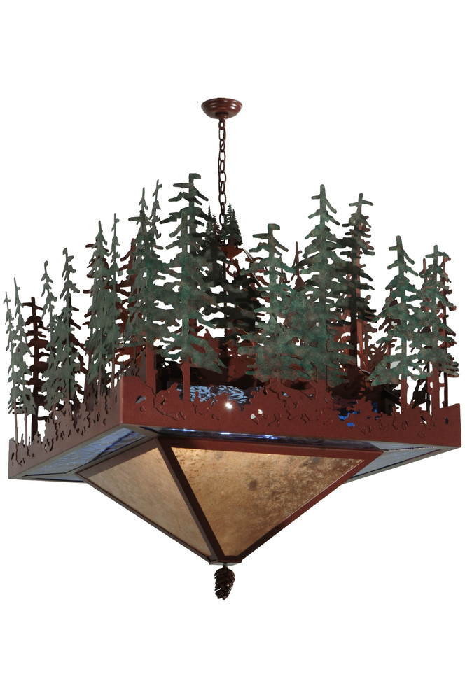 40"Sq Pine Lake Inverted Pendant