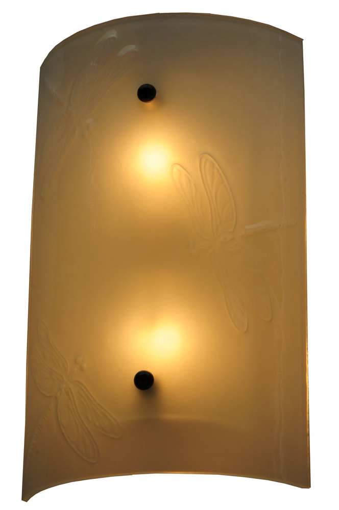 9"W Metro Fusion Dragonfly Glass Wall Sconce