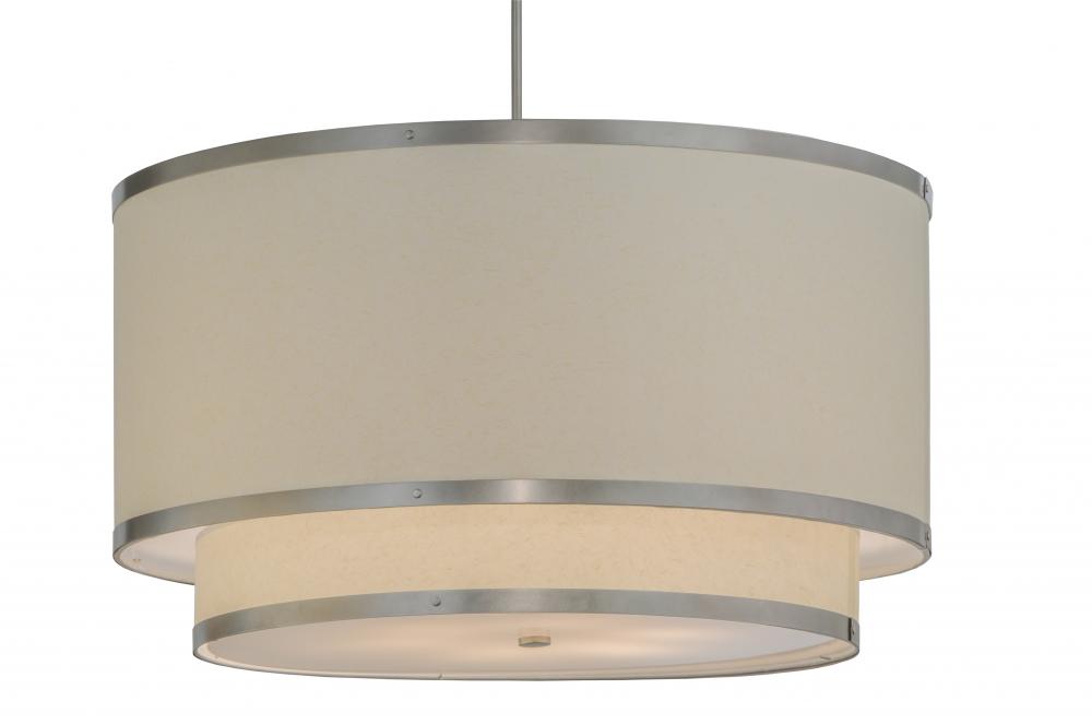 36"W Cilindro Eggshell 2 Tier Textrene Pendant