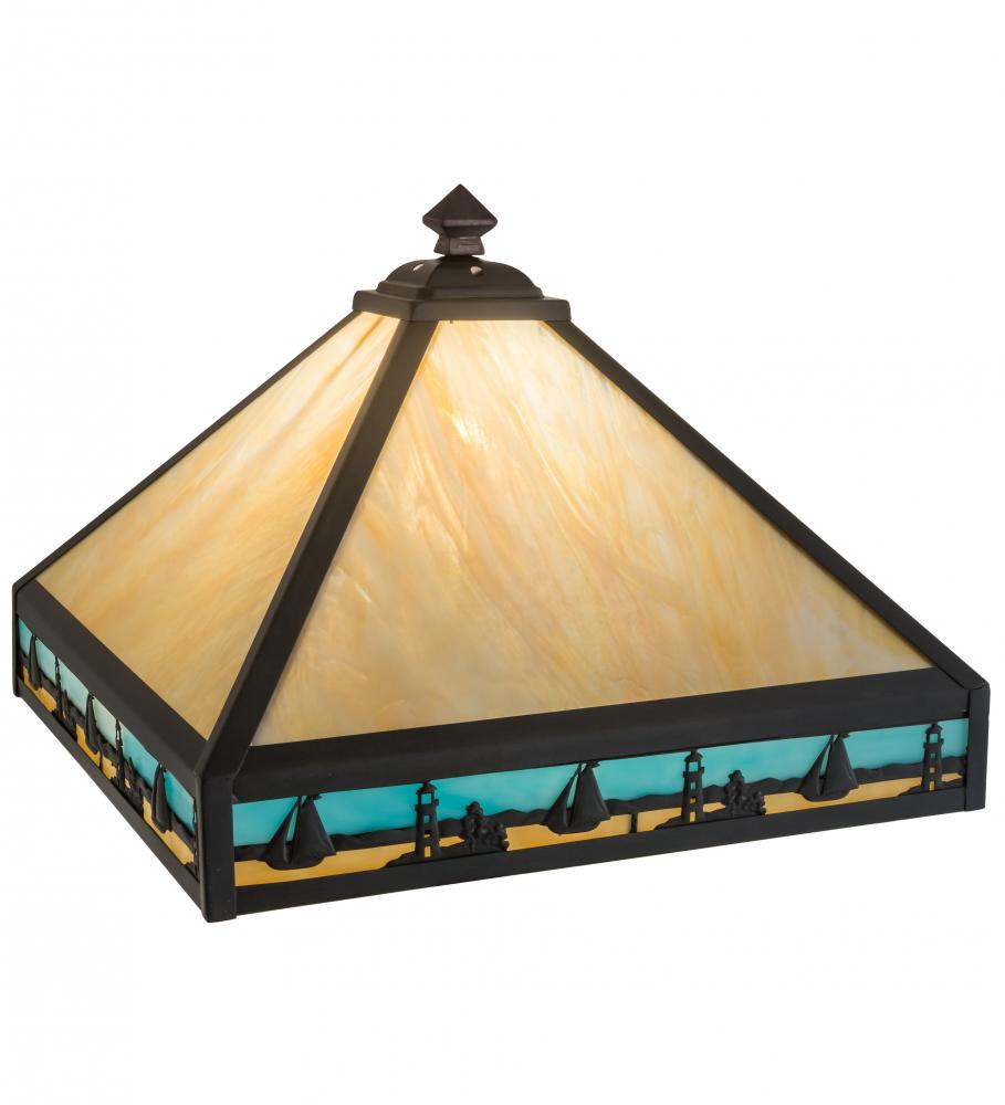 16" Square Sailboat Mission Shade