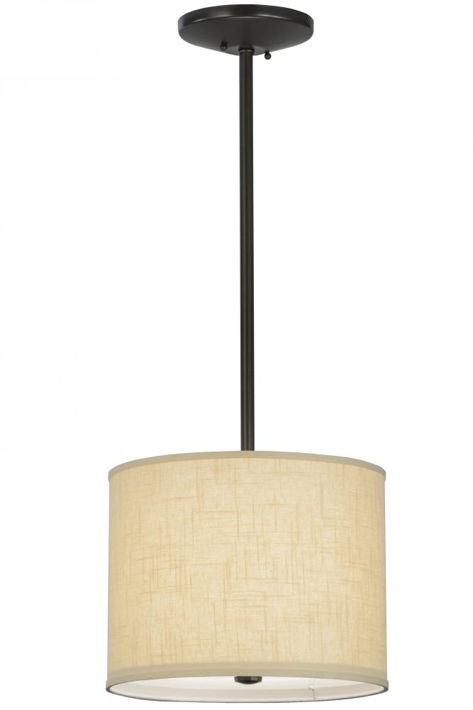 14"W Cilindro Beige Textrene Pendant