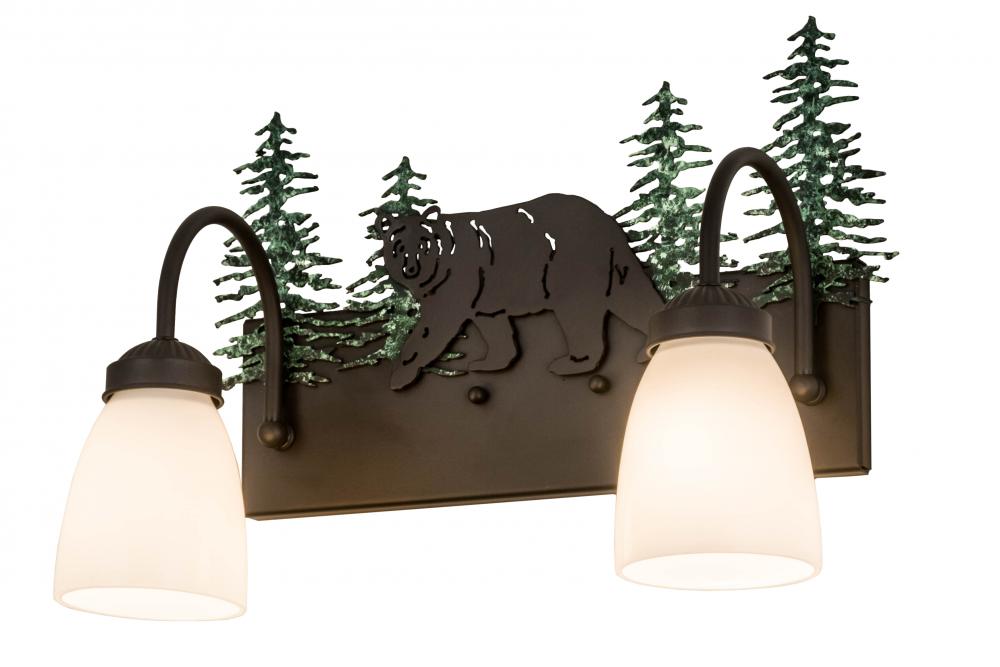 16" Wide Lone Bear 2 Light Vanity