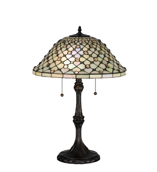 25"H Diamond & Jewel Table Lamp