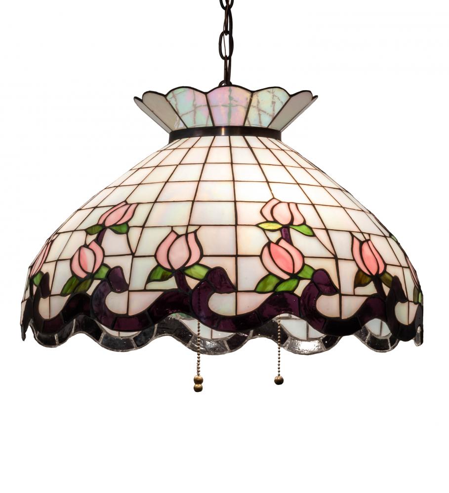 20" Wide Roseborder Pendant