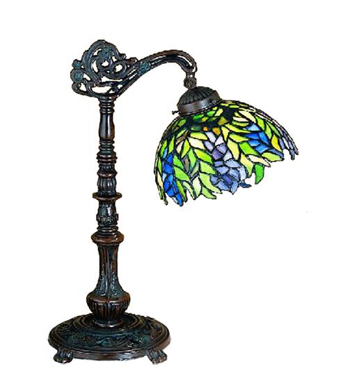 19"H Tiffany Honey Locust Desk Lamp