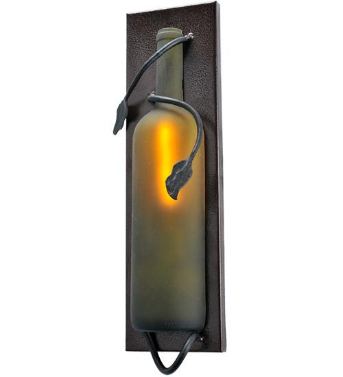 4"W Tuscan Vineyard Wine Bottle Wall Sconce