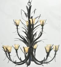 Meyda Green 107852 - 52" Wide Flowering Wheat 12 LT Chandelier