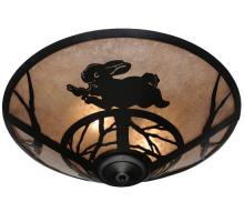 Meyda Green 110551 - 22"W Rabbit on the Loose Flushmount