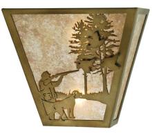 Meyda Green 112185 - 13"W Quail Hunter W/Dog Wall Sconce