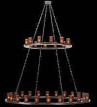 Meyda Green 112325 - 72"W Loxley 36 LT Two Tier Chandelier