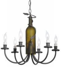 Meyda Green 112640 - 18"W Tuscan Vineyard 6 LT Wine Bottle Chandelier