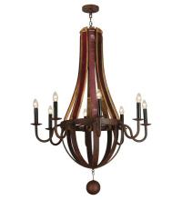 Meyda Green 127589 - 43"W Barrel Stave Metallo 8 LT Chandelier