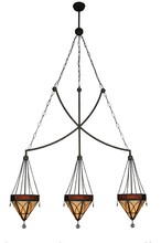 Meyda Green 140698 - 63" Wide Larkfield 3 Light Pendant