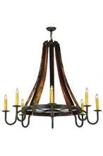 Meyda Green 140876 - 48"W Barrel Stave Madera 8 LT Chandelier