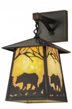 Meyda Green 150680 - 8"W Stillwater Bear at Dawn Hanging Wall Sconce