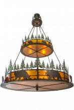 Meyda Green 154616 - 72" Wide Bear in the Woods Two Tier Inverted Pendant