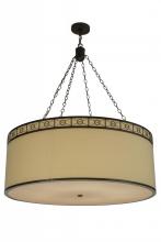 Meyda Green 154651 - 42"W Cilindro Circle X Textrene Pendant