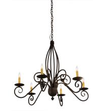 Meyda Green 178785 - 36" Wide Squire 6 Light Chandelier