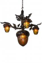 Meyda Green 180444 - 48" Wide Acorn Branch 4 Light Chandelier