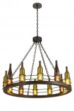 Meyda Green 192173 - 42"W Tuscan Vineyard 12 LT Wine Bottle Chandelier