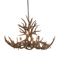 Meyda Green 200459 - 45" Long Antlers Mule Deer 10 Light Chandelier