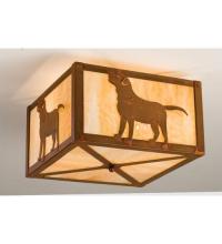 Meyda Green 20763 - 17"Sq Labrador Retriever Flushmount