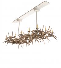 Meyda Green 210039 - 84" Long Antlers Elk 8 Light Oblong Chandelier