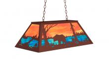 Meyda Green 234050 - 33" Long Bear at Lake Oblong Pendant