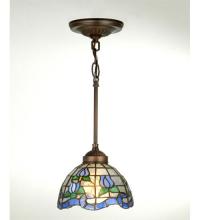 Meyda Green 23793 - 7"W Roseborder Mini Pendant