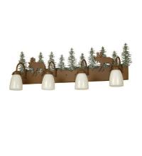 Meyda Green 29474 - 35"W Wandering Moose 4 LT Vanity Light