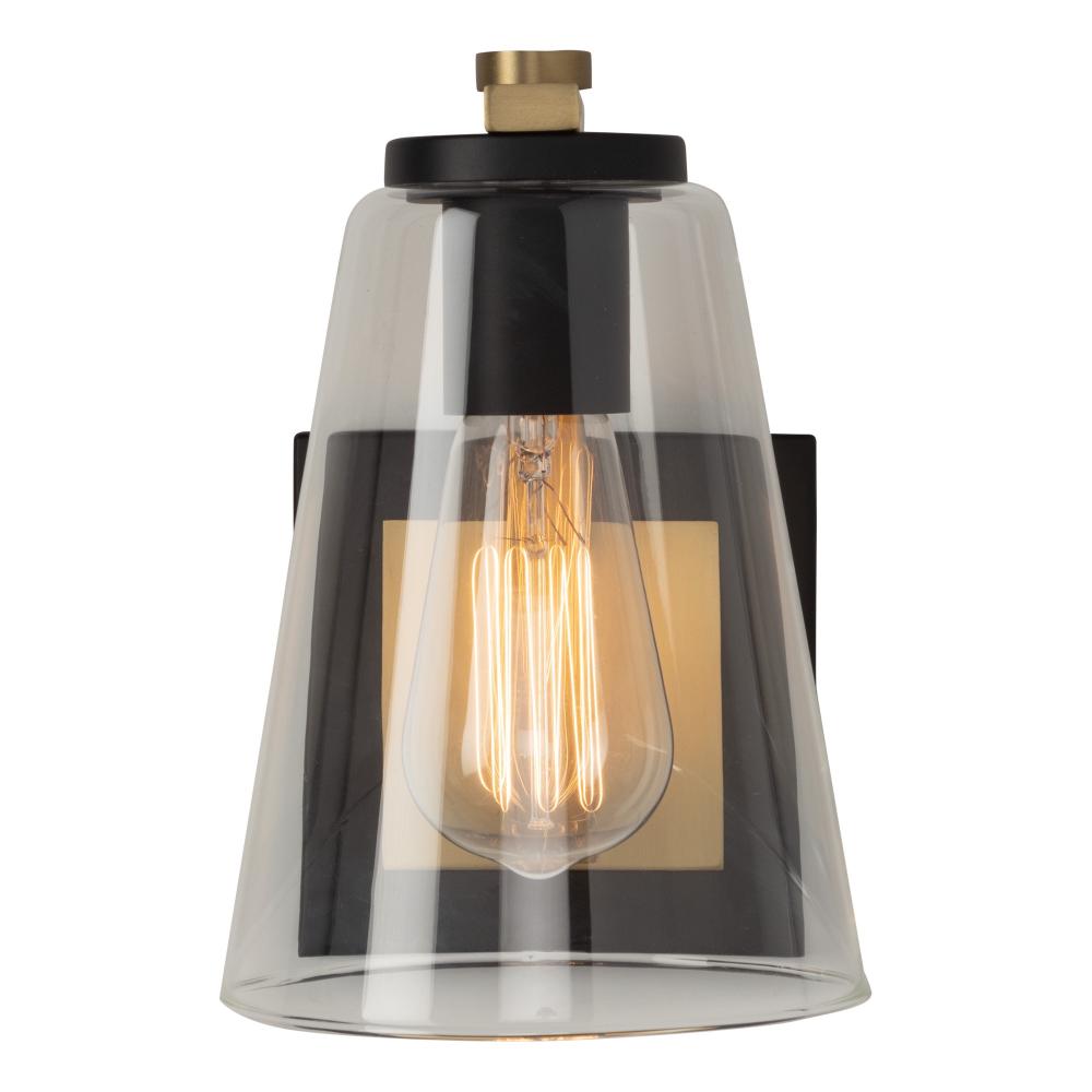 Treviso Collection 4-Light Vanity Light, Black & Brass