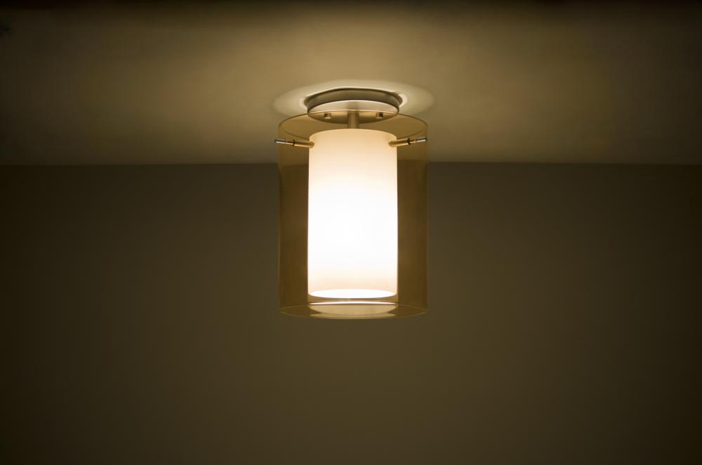 Besa Ceiling Pahu 8 Satin Nickel Transparent Armagnac/Opal 1x11W LED