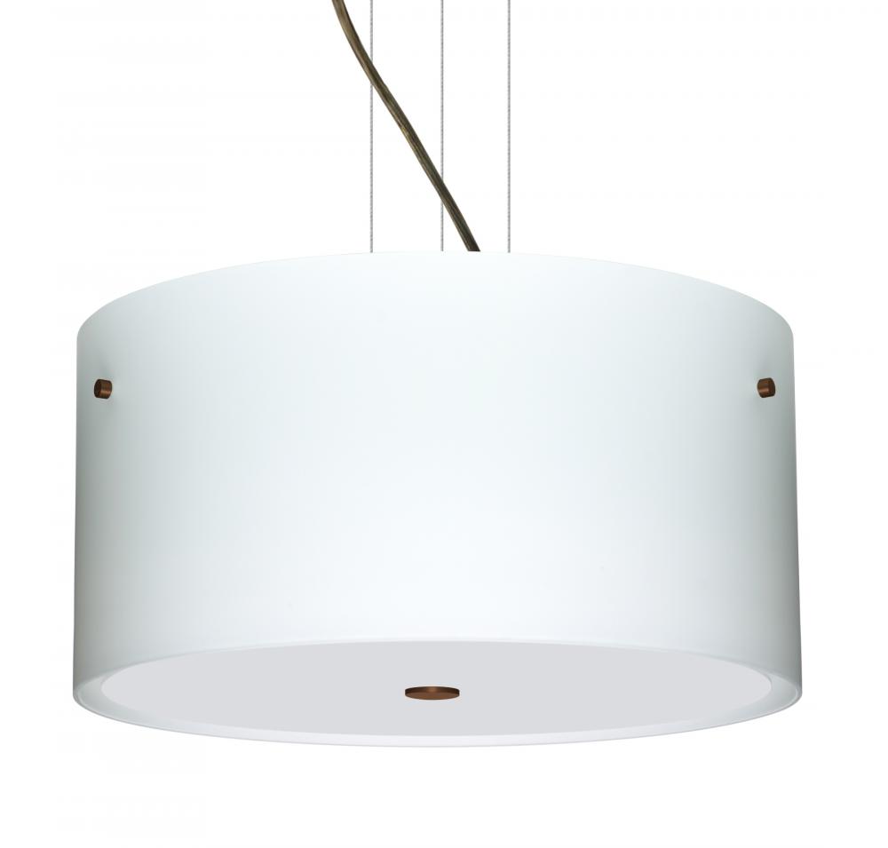 Besa Pendant Tamburo 16 Bronze Opal Matte 3x100W Medium Base