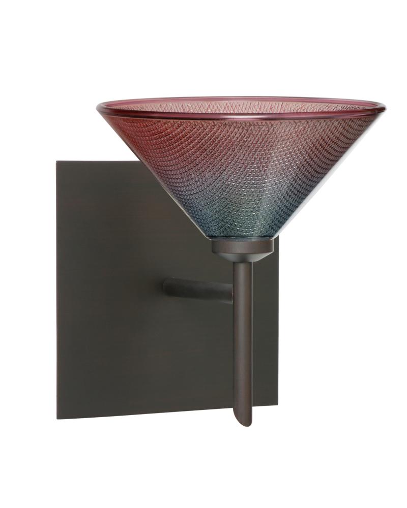 Besa Wall With SQ Canopy Kona Bronze Sunset 1x5W LED