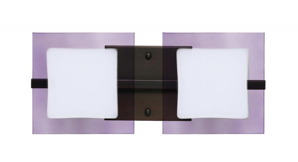 Besa Wall Alex Bronze Opal/Amethyst 2x5W LED