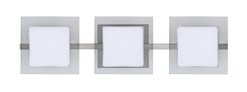 Besa Wall Alex Satin Nickel Opal/Clear 3x5W LED