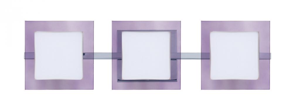 Besa Wall Alex Chrome Opal/Amethyst 3x5W LED