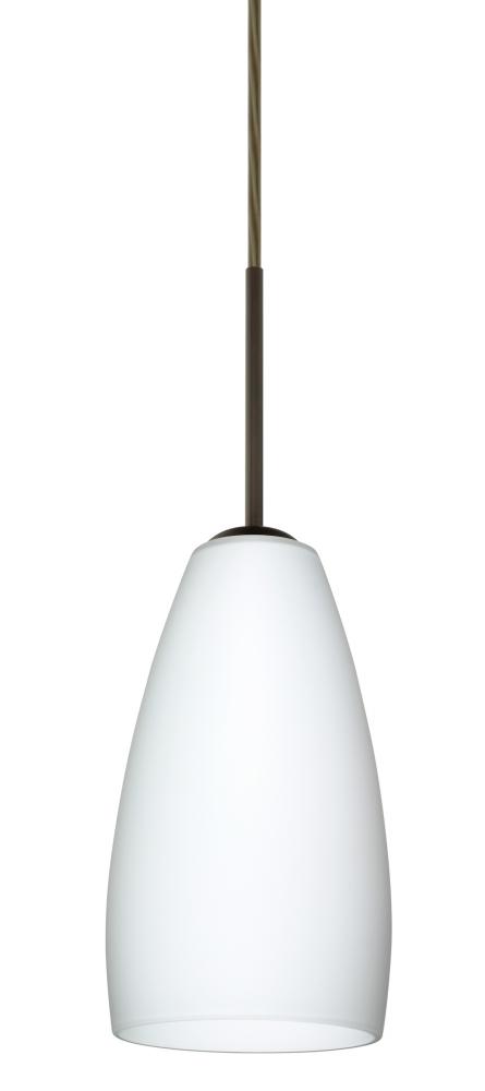 Besa Chrissy Pendant For Multiport Canopy Bronze Opal Matte 1x50W B10 Medium Base