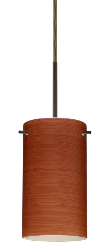 Besa Stilo 7 Pendant For Multiport Canopy Bronze Cherry 1x40W B10 Med