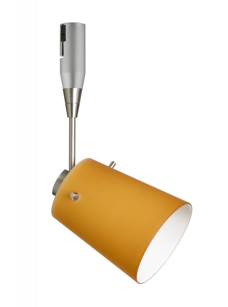 Besa Spotlight With 6" Stem Tammi 3 Satin Nickel Amber Matte 1x50W Halogen Mr16