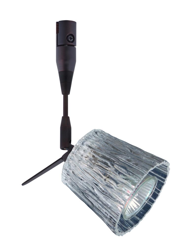 Besa Spotlight With 18" Stem Nico 3 Bronze Clear Stone 1x50W Halogen Mr16