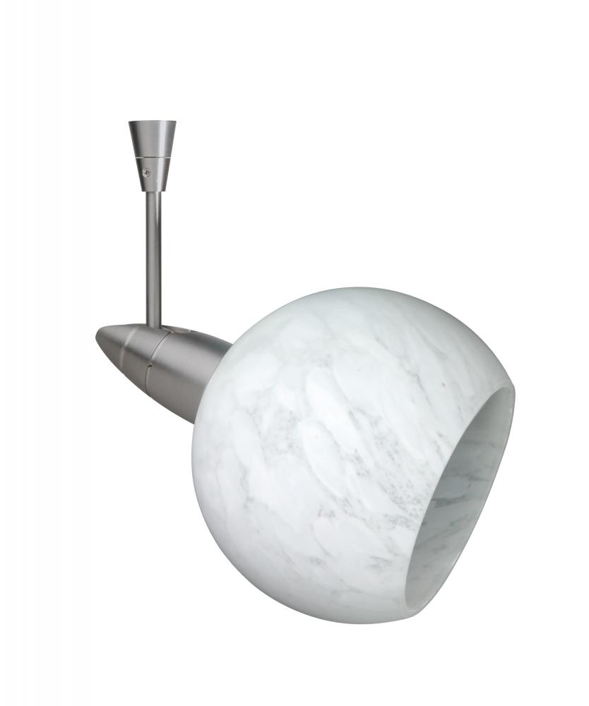 Besa Spotlight With 18" Stem Palla 3 Satin Nickel Carrera 1x35W Halogen Mr11