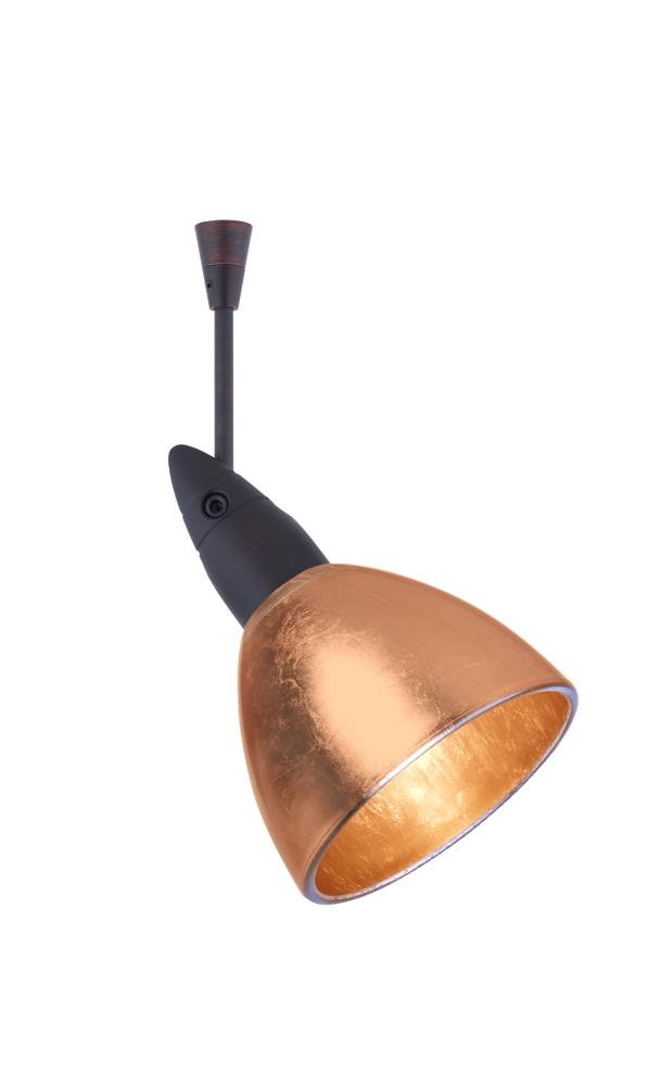 Besa Spotlight With 18" Stem Divi Bronze Copper Foil 1x50W Halogen Mr16